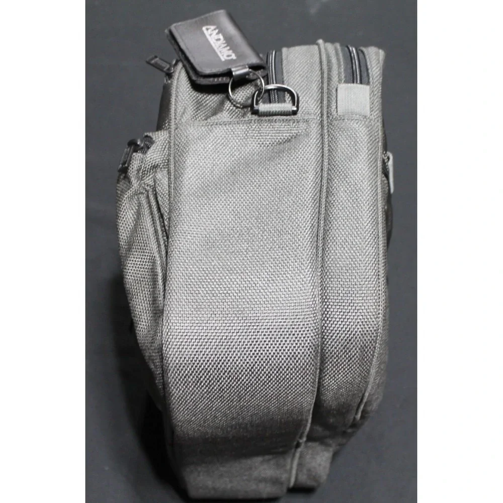 Andiamo Valoroso Gray Bomb Cloth Travel Carry On Bag Multi Pocket Business Case